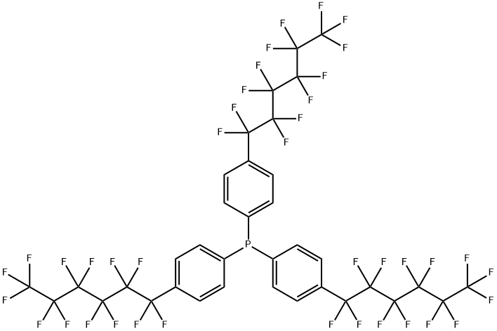 TRIS[4-(TRIDECAFLUOROHEXYL)PHENYL]PHOSPHINE 구조식 이미지