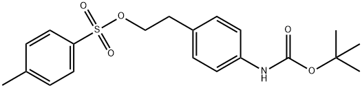 CARBAMIC ACID, [4-[2-[[(4-METHYLPHENYL)SULFONYL]OXY]ETHYL]PHENYL]-, 1,1-DIMETHYLETHYL ESTER Structure