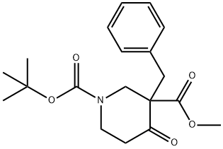 1-TERT-BUTYL 3-METHYL 3-BENZYL-4-OXOPIPERIDINE-1,3-DICARBOXYLATE Structure