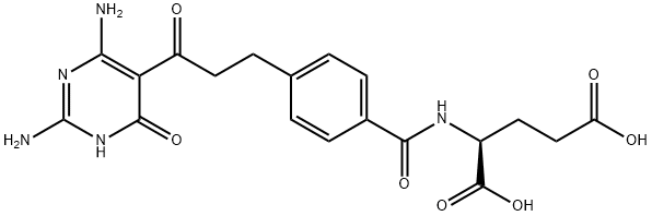 N-[4-[3-(2,6-DiaMino-1,4-dihydro-4-oxo-5-pyriMidinyl)-3-oxopropyl]benzoyl]-L-glutaMic Acid Structure