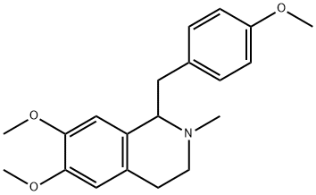 1,2,3,4-Tetrahydro-1-(4-methoxybenzyl)-6,7-dimethoxy-2-methylisoquinoline Structure