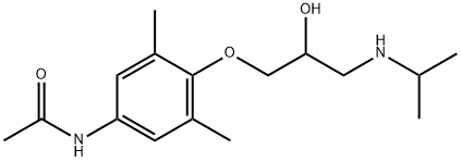 N-[3,5-Dimethyl-4-(2-hydroxy-3-isopropylaminopropoxy)phenyl]acetamide Structure