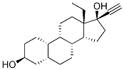 13-Ethyl-18,19-dinor-5β,17α-pregn-20-yne-3β,17-diol 구조식 이미지