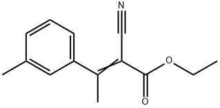 2-Butenoic acid, 2-cyano-3-(3-Methylphenyl)-, ethyl ester Structure