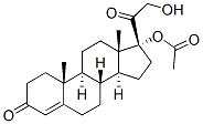 17,21-dihydroxypregn-4-ene-3,20-dione 17-acetate Structure