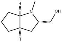 Cyclopenta[b]pyrrole-2-methanol, octahydro-1-methyl-, [2S-(2-alpha-,3a-alpha-,6a-alpha-)]- (9CI) 구조식 이미지