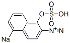 1-Hydroxy-5-sodiosulfo-2-naphthalenediazonium Structure