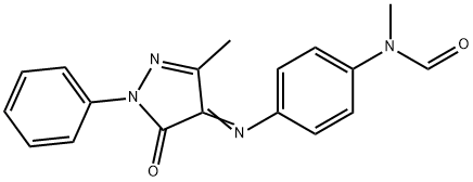 N-Methyl-4'-[(3-methyl-5-oxo-1-phenyl-2-pyrazolin-4-ylidene)amino]formanilide Structure