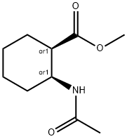 Cyclohexanecarboxylic acid, 2-(acetylamino)-, methyl ester, cis- (9CI) Structure