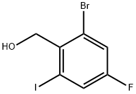 (2-Bromo-4-fluoro-6-iodophenyl)methanol Structure