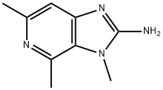 2-아미노-3,4,6-트리메틸이미다조(4,5-B)피리딘 구조식 이미지