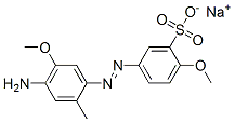 sodium 5-[(4-amino-5-methoxy-o-tolyl)azo]-2-methoxybenzenesulphonate Structure