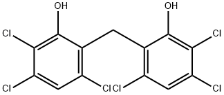 2,3,5-trichloro-6-[(3,4,6-trichloro-2-hydroxy-phenyl)methyl]phenol Structure