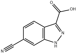 6-CYANO-1H-INDAZOLE-3-CARBOXYLIC ACID 구조식 이미지