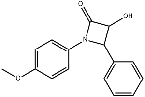 3-Hydroxy-1-(4-methoxyphenyl)-4-phenylazetidin-2-one 구조식 이미지