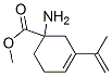 3-Cyclohexene-1-carboxylicacid,1-amino-3-(1-methylethenyl)-,methylester, 구조식 이미지