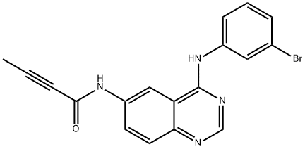 2-ButynaMide, N-[4-[(3-broMophenyl)aMino]-6-quinazolinyl]- Structure