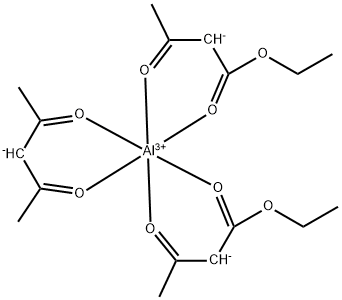 BIS(ETHYL ACETOACETATO)(2,4-PENTANEDIONATO)ALUMINIUM Structure