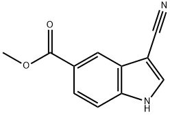 Methyl 3-cyano-1H-indole-5-carboxylate Structure