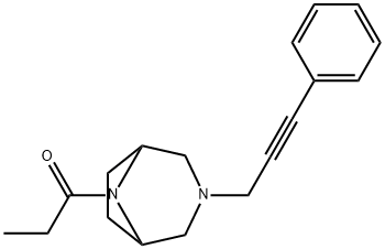 1-[3-(3-phenylprop-2-ynyl)-3,8-diazabicyclo[3.2.1]oct-8-yl]propan-1-one 구조식 이미지