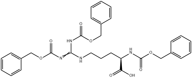 N-α,N-ω-,N-ω′-Tri-Z-D-arginine 구조식 이미지