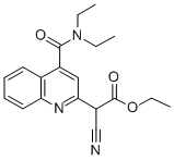 Ethyl alpha-cyano-4-((diethylamino)carbonyl)-2-quinolineacetate Structure