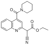 Ethyl alpha-cyano-4-(1-piperidinylcarbonyl)-2-quinolineacetate Structure