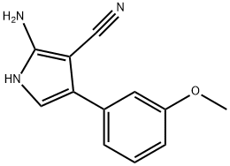 2-amino-4-(3-methoxyphenyl)-1H-pyrrole-3-carbonitrile 구조식 이미지