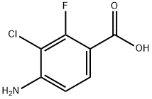 4-AMINO-3-CHLORO-2-FLUOROBENZOIC ACID Structure