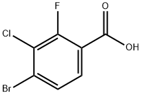 4-브로모-3-클로로-2-플루오로벤조산 구조식 이미지
