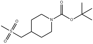 4-[(Methylsulfonyl)methyl]piperidine-1-carboxylic acid tert-butyl ester 구조식 이미지