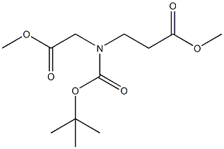 Methyl 3-[tert-butoxycarbonyl-(2-methoxy-2-oxo-ethyl)amino]propanoate Structure