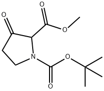 1-tert-butyl 2-methyl 3-oxopyrrolidine-1,2-dicarboxylate Structure
