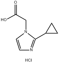 2-(2-Cyclopropyl-1H-imidazol-1-yl)acetic acid hydrochloride Structure