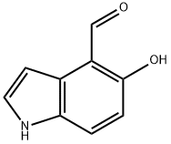 1H-Indole-4-carboxaldehyde, 5-hydroxy- Structure