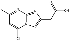 (5-클로로-7-메틸-이미다조[1,2-a]피리미딘-2-일)-아세트산 구조식 이미지