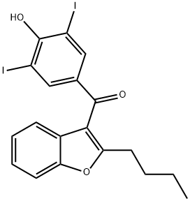 2-Butyl-3-(3,5-Diiodo-4-hydroxy benzoyl) benzofuran Structure