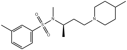 3-METHYL-N-[(1R)-1-METHYL-3-(4-METHYL-1-PIPERIDINYL)PROPYL]-N-METHYLBENZENESULFONAMIDE HYDROCHLORIDE Structure