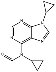 Formamide, N-cyclopropyl-N-(9-cyclopropyl-9H-purin-6-yl)- 구조식 이미지