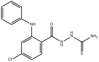 벤조산,4-클로로-2-(페닐아미노)-,2-(아미노티옥소메틸)히드라지드e 구조식 이미지