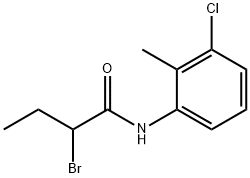 2-브로모-N-(3-클로로-2-메틸페닐)부탄아미드 구조식 이미지
