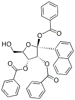.beta.-D-Ribofuranoside, 1-naphthalenyl, tribenzoate Structure