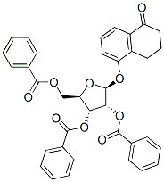 1(2H)-Naphthalenone, 3,4-dihydro-5-(2,3,5-tri-O-benzoyl-.beta.-D-ribofuranosyl)oxy- 구조식 이미지