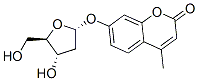 2H-1-Benzopyran-2-one, 7-(2-deoxy-.beta.-D-erythro-pentofuranosyl)oxy-4-methyl- 구조식 이미지