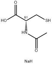 sodium N-acetyl-L-cysteinate Structure