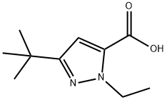 3-(TERT-BUTYL)-1-ETHYL-1H-PYRAZOLE-5-CARBOXYLICACID Structure