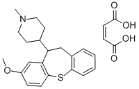 8-Methoxy-10-(1-methyl-4-piperidyl)-10,11-dihydrodibenzo(b,f)thiepin h ydrogen maleate Structure