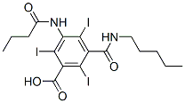 3-부티릴아미노-5-(펜틸카르바모일)-2,4,6-트리요오도벤조산 구조식 이미지