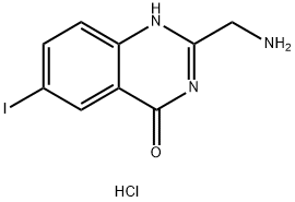 2-(Aminomethyl)-6-iodoquinazolin-4(3H)-one hydrochloride Structure