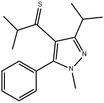 1-Propanethione, 2-methyl-1-[1-methyl-3-(1-methylethyl)-5-phenyl-1H-pyrazol-4-yl]- Structure